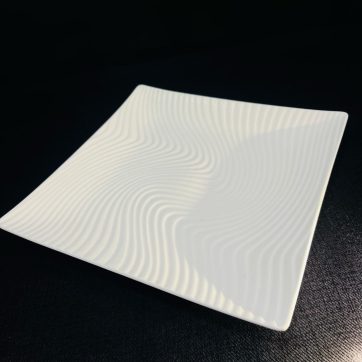 Platos de diseño de restaurante de hotel moderno, platos de porcelana cerámica blanca cuadrado