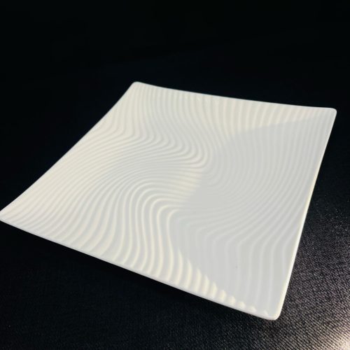 Platos de diseño de restaurante de hotel moderno, platos de porcelana cerámica blanca cuadrado