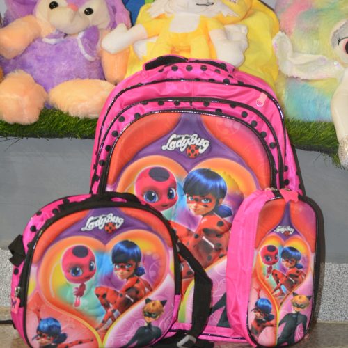 Set de mochila, lunchera y lapicera de Miraculous Ladybug
