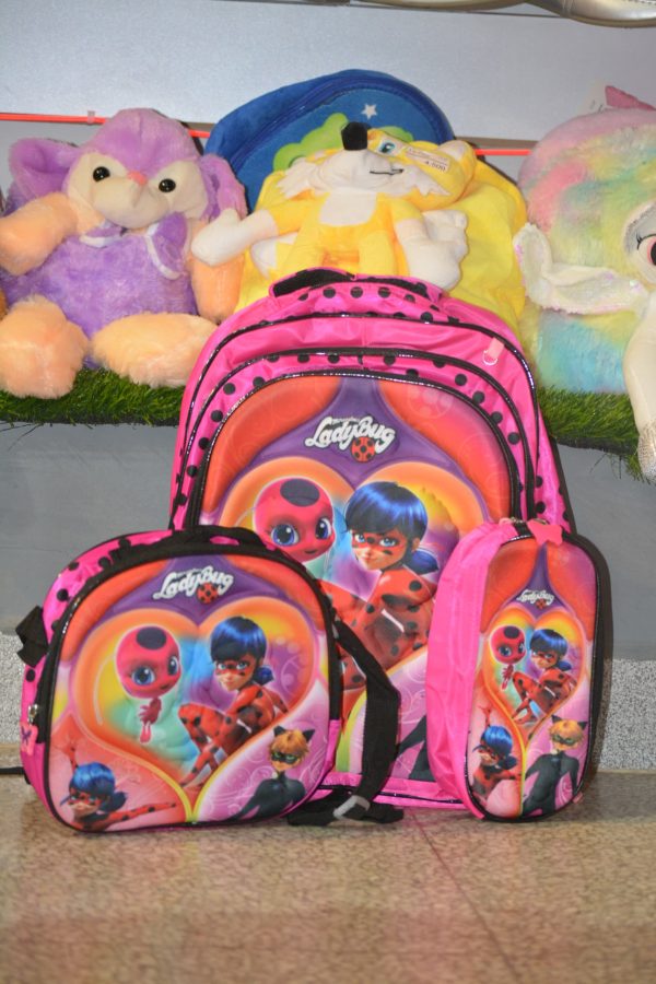 Set de mochila, lunchera y lapicera de Miraculous Ladybug