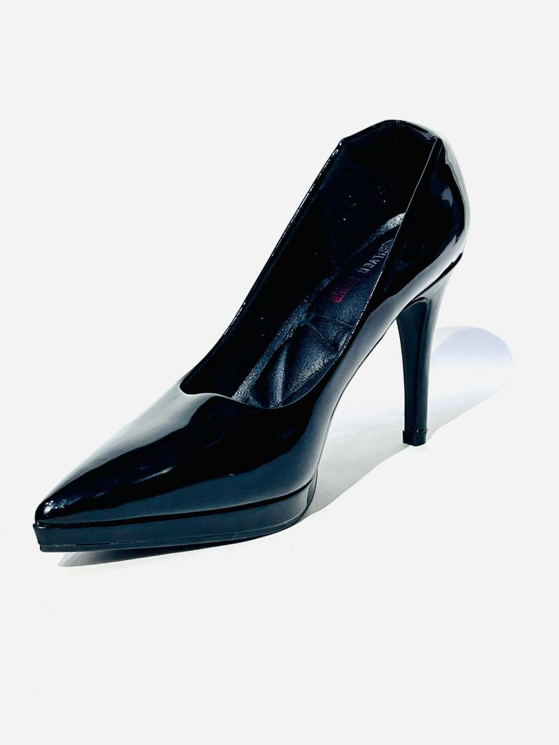 Zapatos de tacón alto con plataforma de punta fina para mujer
