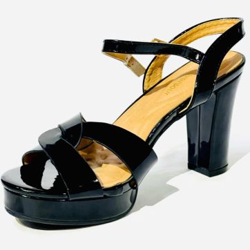 Zapatos de tacón con plataforma y diseño cruzado para mujer