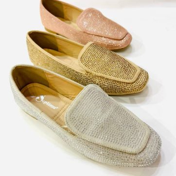 Mocacines de brillantes para mujer