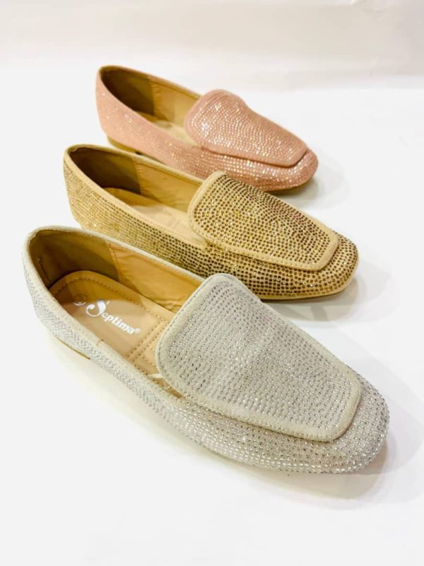 Mocacines de brillantes para mujer