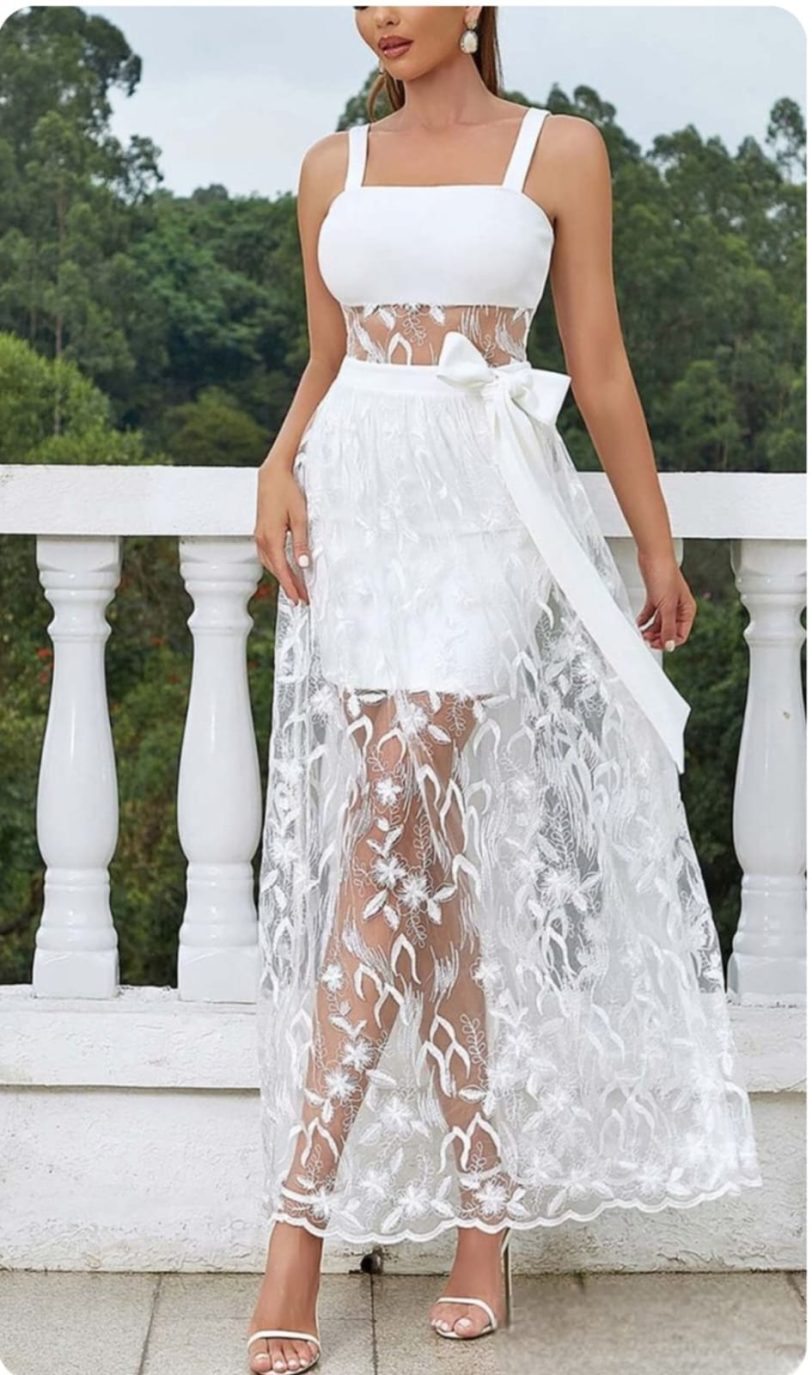 Vestido elegante de encaje para mujer