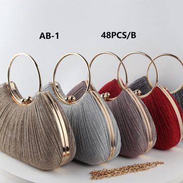 Cartera de aro dorado