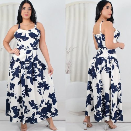 Vestino largo estampado