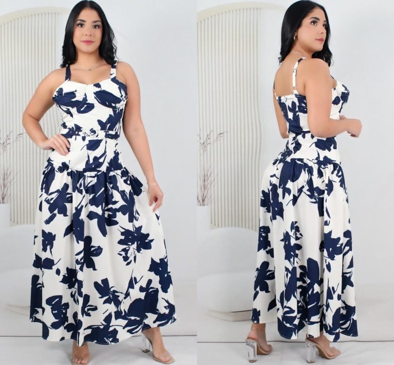 Vestino largo estampado