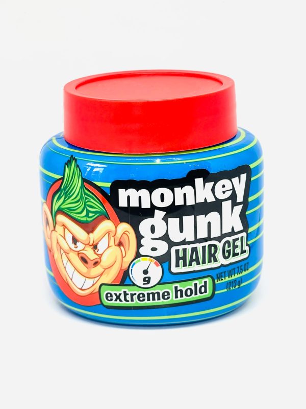 Gel para el cabello Monkey Gunk Extreme Hold, pomada para peinar el cabello de hombres y niños (7.5 oz)