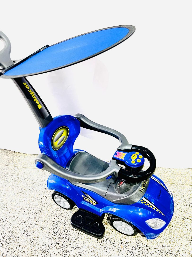 Carro de juguete para bebés con guía y techo