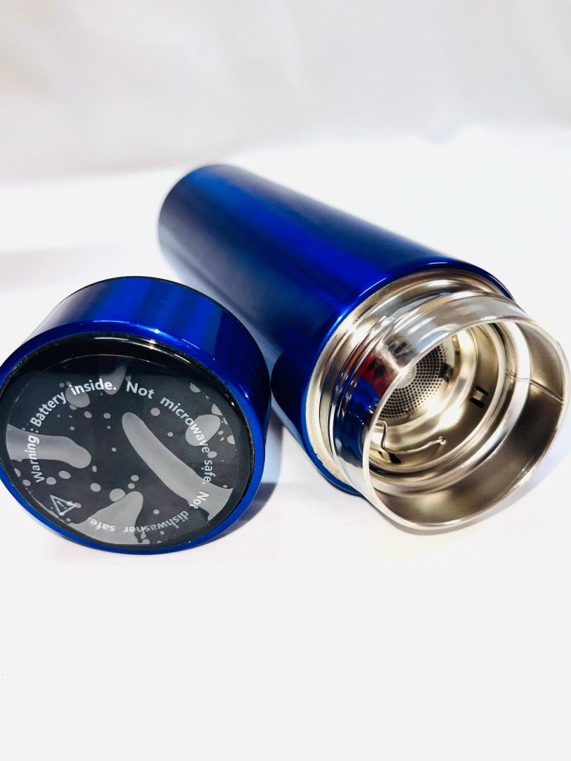 Botella térmica con pantalla LED, de acero inoxidable, antideslizante, inteligente, resistente a fugas