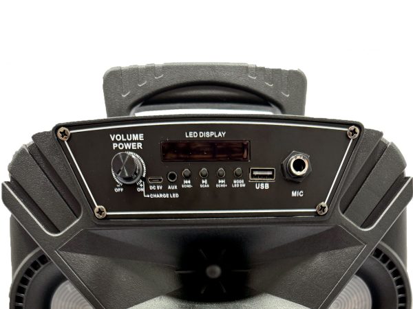 Bocina 8" rec/fm/bt/usb/tf/tws/mic - Imagen 4