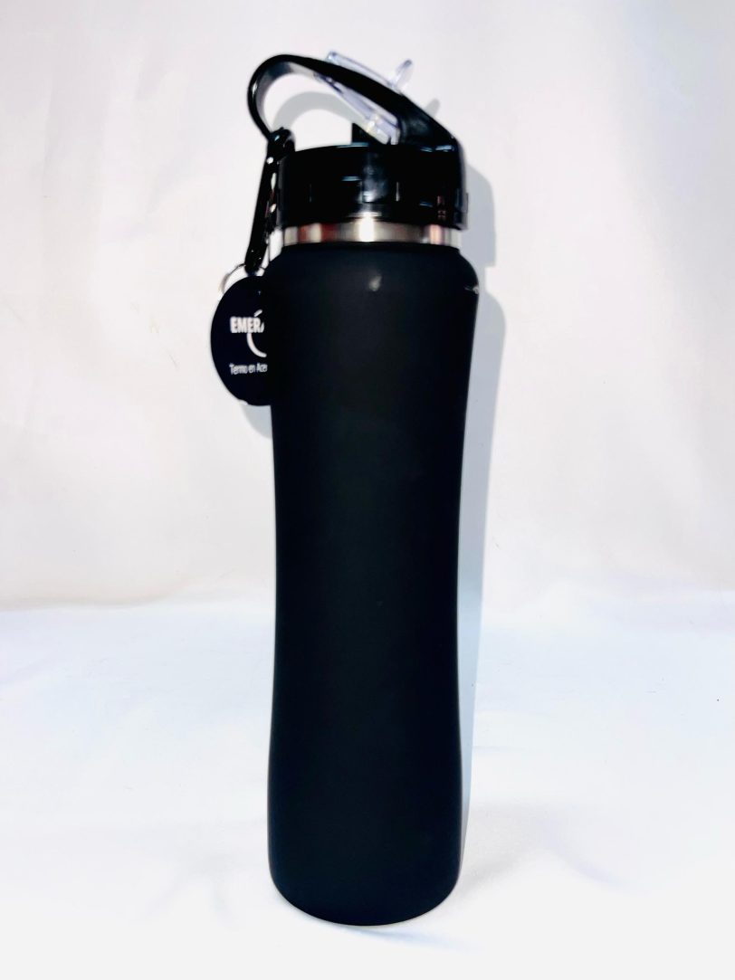 Botella de agua deportiva aislada de acero inoxidable a prueba de fugas, 18.6 fl oz al vacío, taza térmica