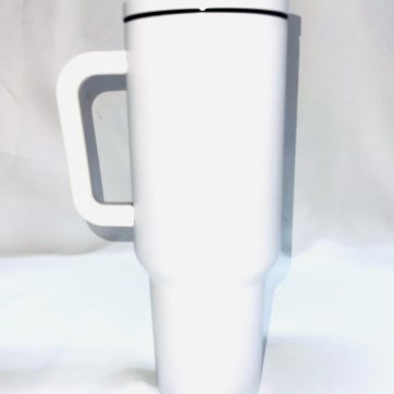 Vaso de sublimación de acero inoxidable de 40 onzas con absorbente de plástico