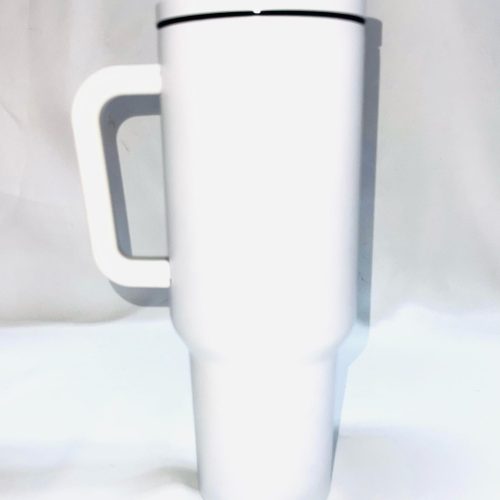 Vaso de sublimación de acero inoxidable de 40 onzas con absorbente de plástico