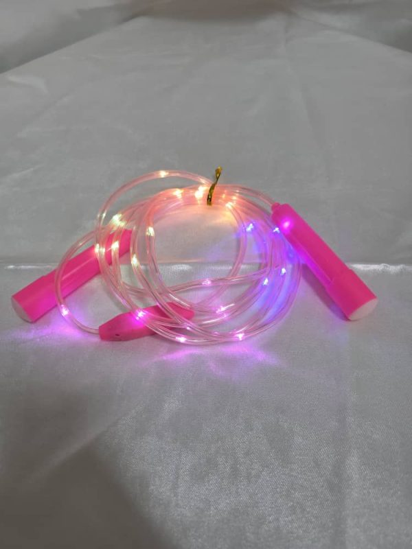 Cuerda de salto de luz LED de moda para niños, con 1 cable, útil ajustable