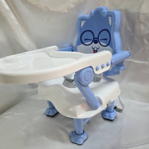 Mesa multifunción portátil, silla de Comedor para niños Plegable (Color : Azul)