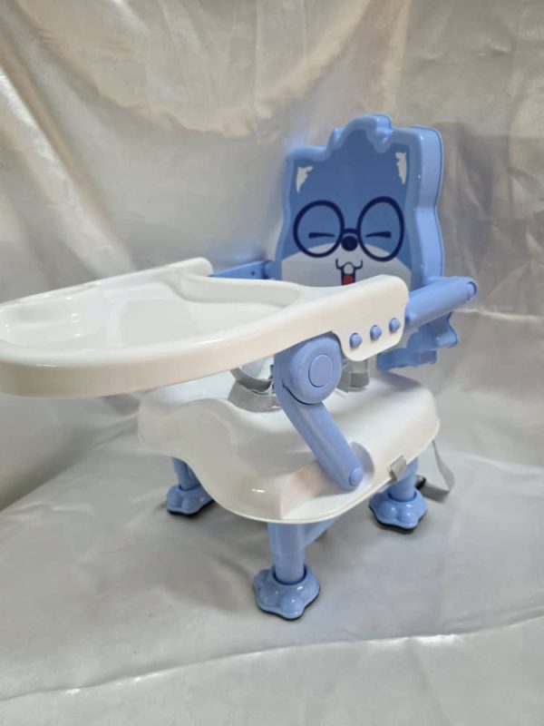 Mesa multifunción portátil, silla de Comedor para niños Plegable (Color : Azul)