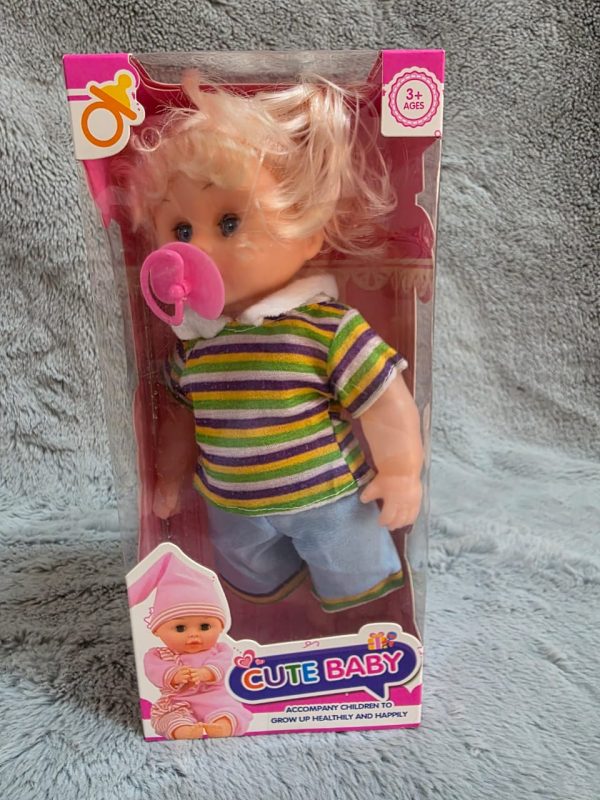 Juguete muñeca 30 cm con sonido Baby Lovely para niñas (+3 años)