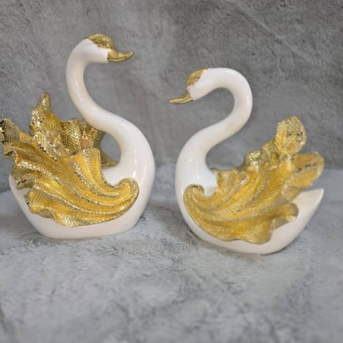Cisnes decorativos para el hogar, decoración de pastel de cisne para pareja