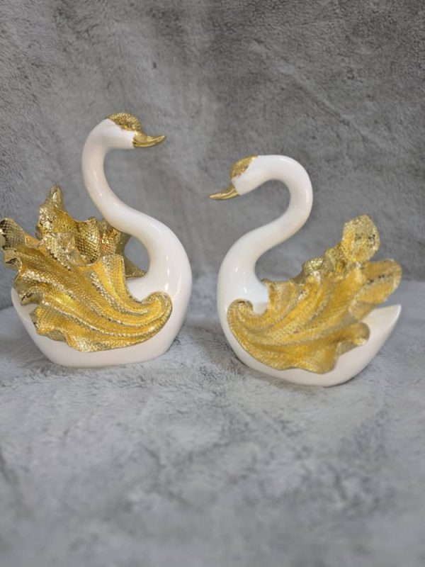 Cisnes decorativos para el hogar, decoración de pastel de cisne para pareja