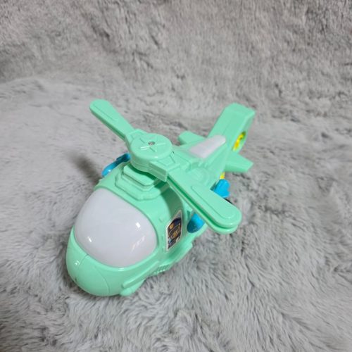 Helicóptero de juguete con hélice giratoria de dibujos animados, rueda universal eléctrica y luces