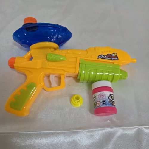 Pistola de juguete lanzadora de agua con burbujas