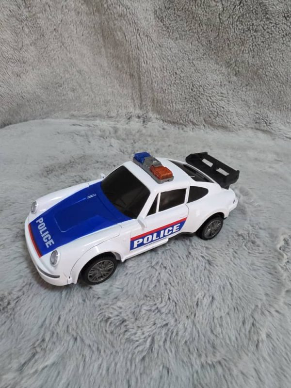 Carro robot transformer patrulla con luz