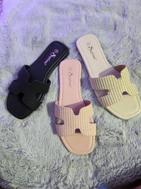 Sandalias planas sin cordones para mujer