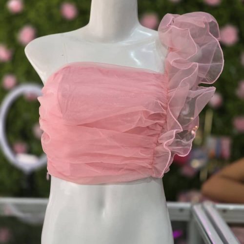 Camiseta sin mangas con estampado de bloques de color degradado para mujer