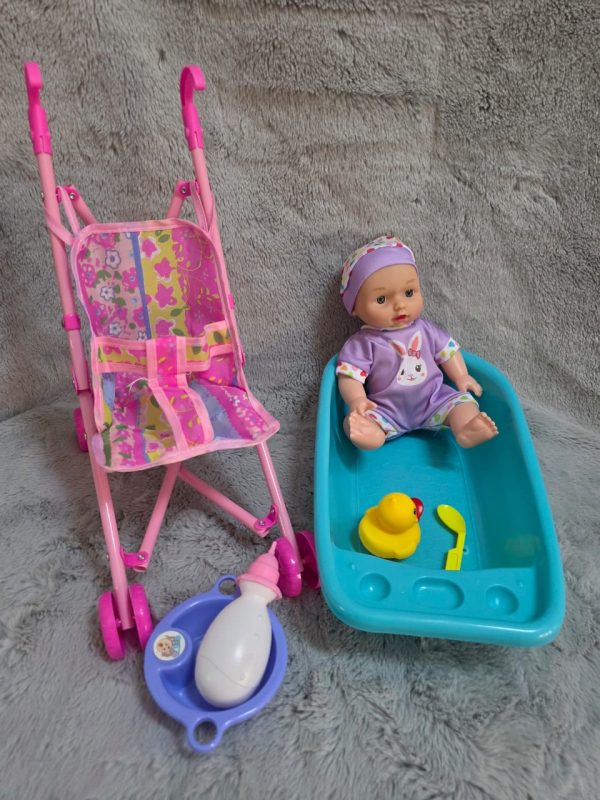 Coche de juguete para bebé y bañera