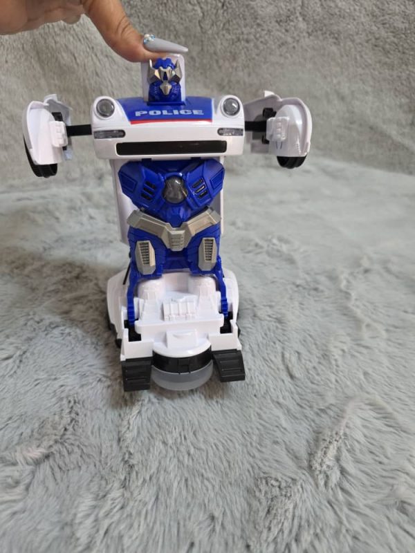 Carro robot transformer patrulla con luz - Imagen 3
