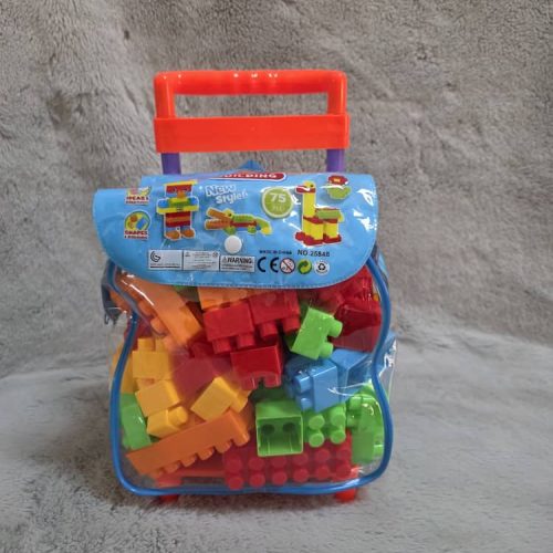 Mochila con ruedas, bloques de lego para construcción 75 piezas