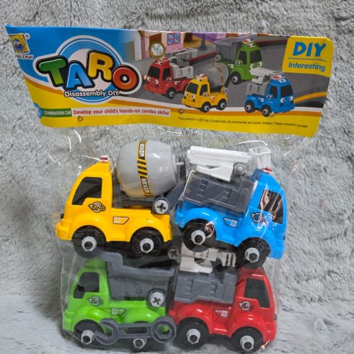 Set de 4 grúas de juguete, juguetes educativos para niños
