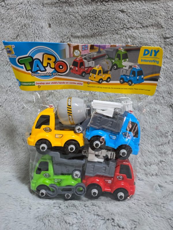 Set de 4 grúas de juguete, juguetes educativos para niños