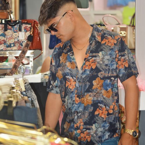 Camisa estampada de hojas para hombre, camisa para el verano