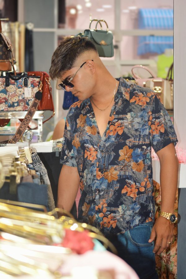 Camisa estampada de hojas para hombre, camisa para el verano