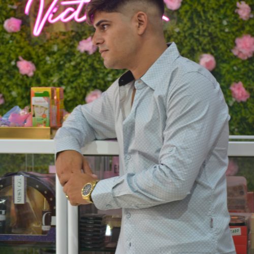 Camisa manga larga con botones y de cuadros