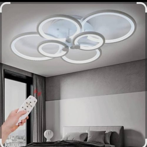 Lámpara de techo LED regulable moderna anillo circular