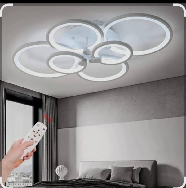 Lámpara de techo LED regulable moderna anillo circular