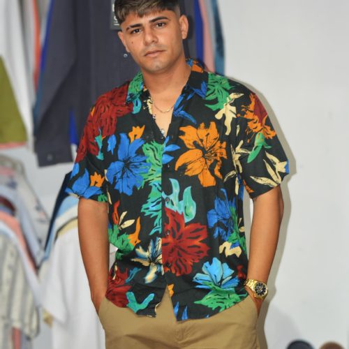 Camisas hawaianas florales para hombre, ajuste regular, camisa tropical