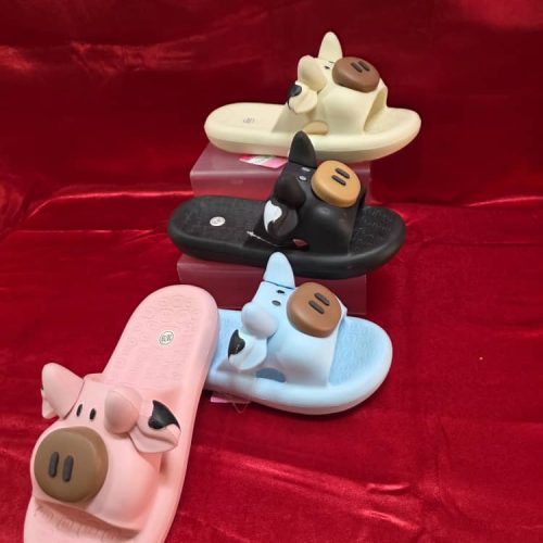 Pantuflas de animales para mujer/playa de verano con puntera abierta, antideslizantes, de secado rápido, para el hogar, lindas pantuflas de animales
