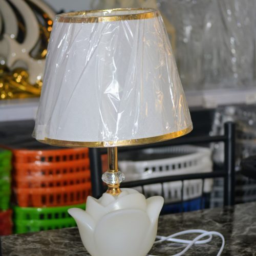 Lámpara de mesa vintage de cristal, diseño italiano años ´70
