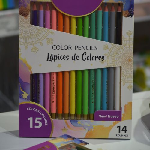 Caja de 14 lápices y 15 colores