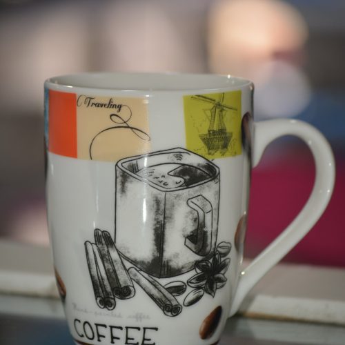 Taza de café de personalizadas de porcelana estampado con dibujo