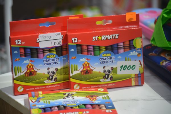 Caja de crayones de cera redondos, 12 unidades