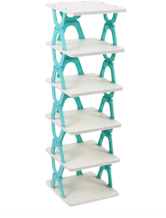 Zapatera plegable de 6 niveles