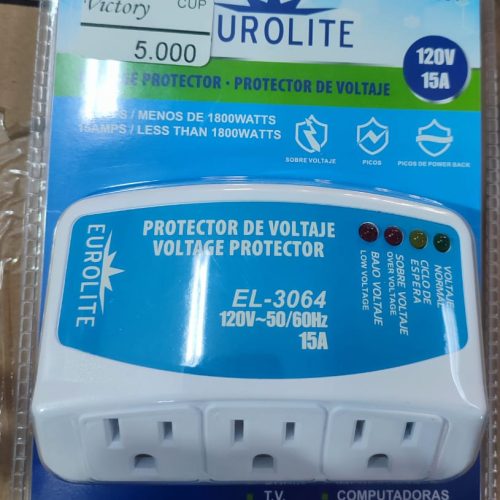 Protector de voltaje 120v - 15A, protector de sobretensiones con enchufe de 3 tomas de corriente para electrodomésticos, enchufe multifunción con protección para montaje en pared, supresor de alimentación