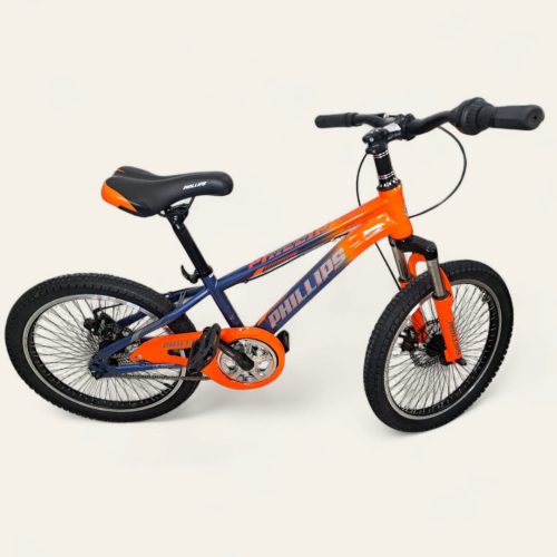 Bicicleta 20" deportiva marca PHILIPS con freno de discos, amortiguación delantera