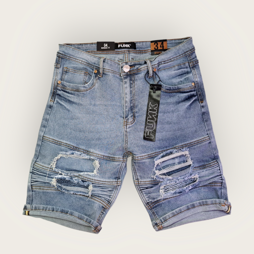 Pantalones cortos para hombre con diseño rasgado